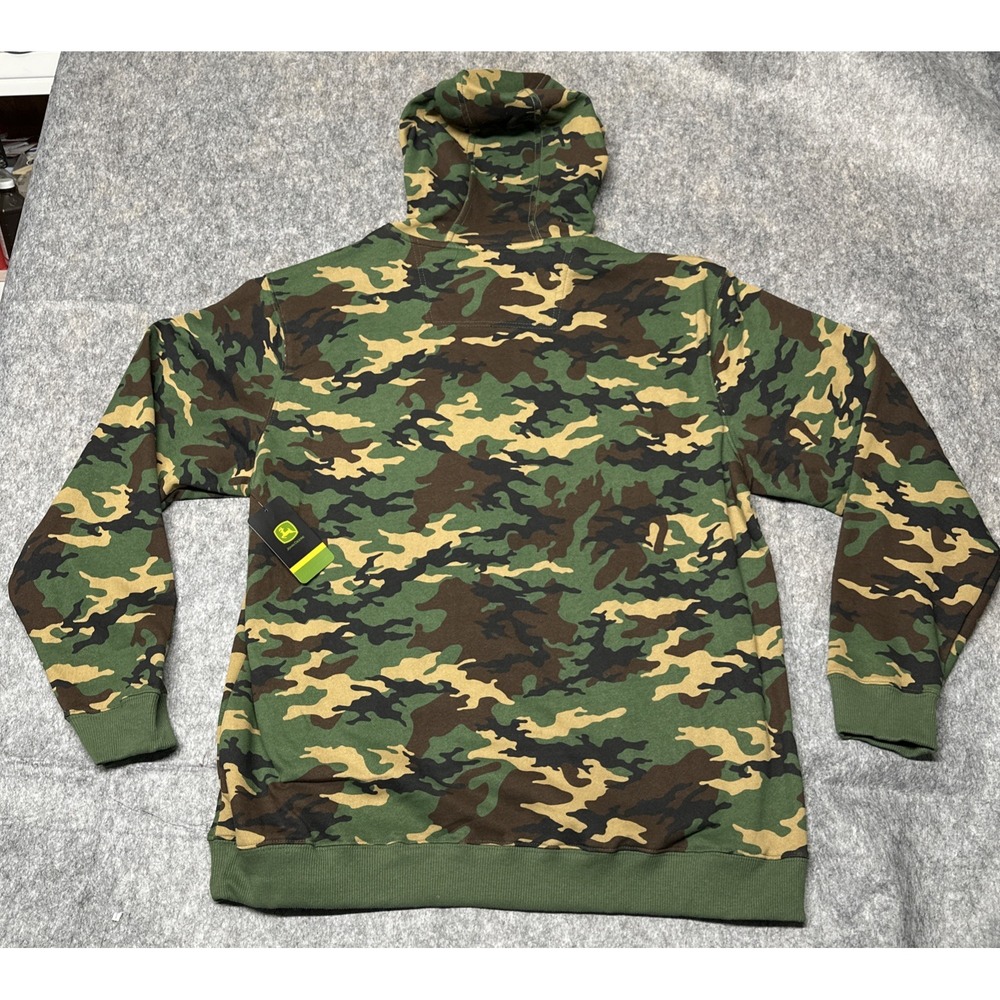 John Deere Hoodie Mens  XL‎ Core Camo Logo Sweatshirt NWT Outdoor Hunting(2W-11 - Picture 2 of 8